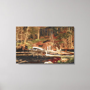 Impressão Em Tela Tom Thomson - VELHO LUMBER DAM ALGONQUIN PARK 1912