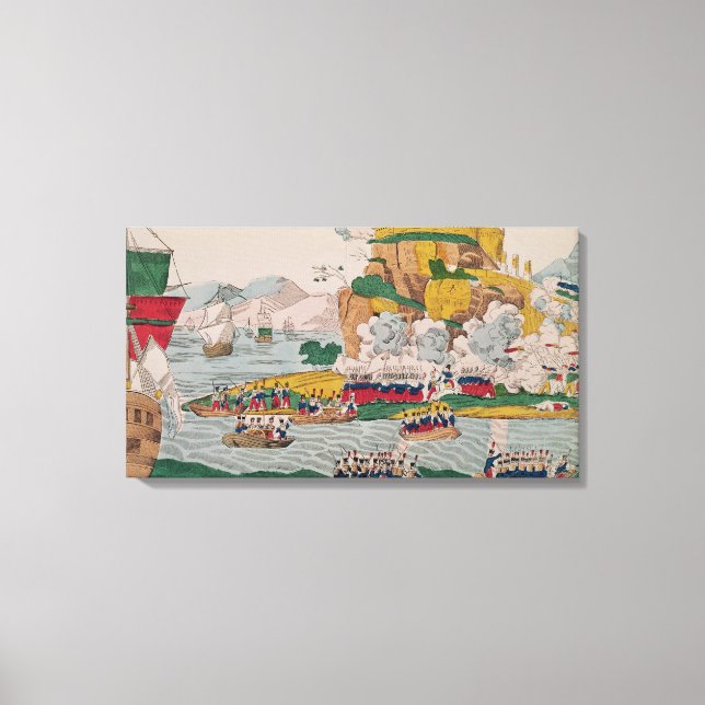 Impressão Em Tela Tomada de Argel pelos Franceses (Frente)