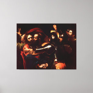 Impressão Em Tela Tomada de Cristo por Caravaggio (1602)