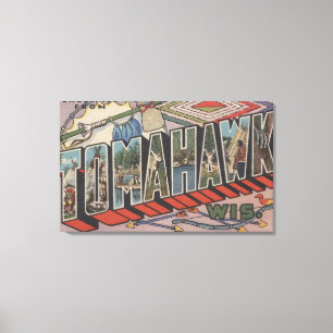 Impressão Em Tela Tomahawk, Wisconsin - grandes cenas da letra
