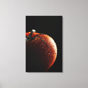 Impressão Em Tela Tomate,Vegetal,Fundo preto