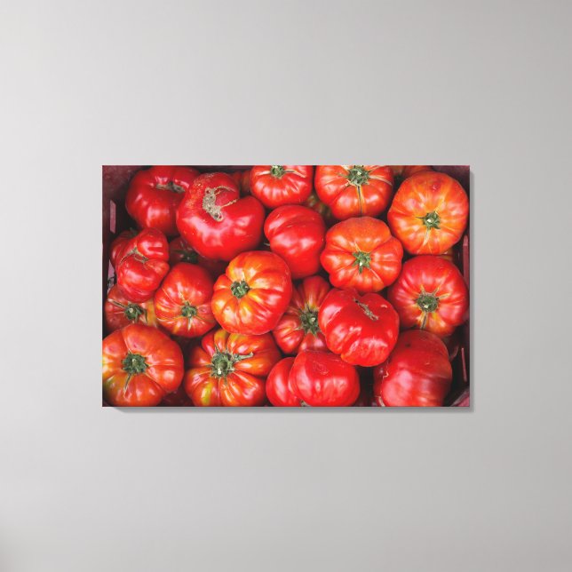 Impressão Em Tela Tomates No Mercado (Frente)