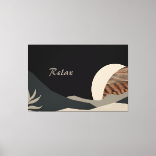 Impressão Em Tela Tons de Terra Minimalistas Abstrato Boho