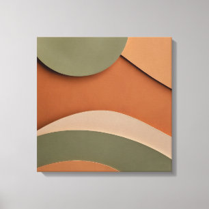 Impressão Em Tela Tons orgânicos da Terra - Abstrato Boho