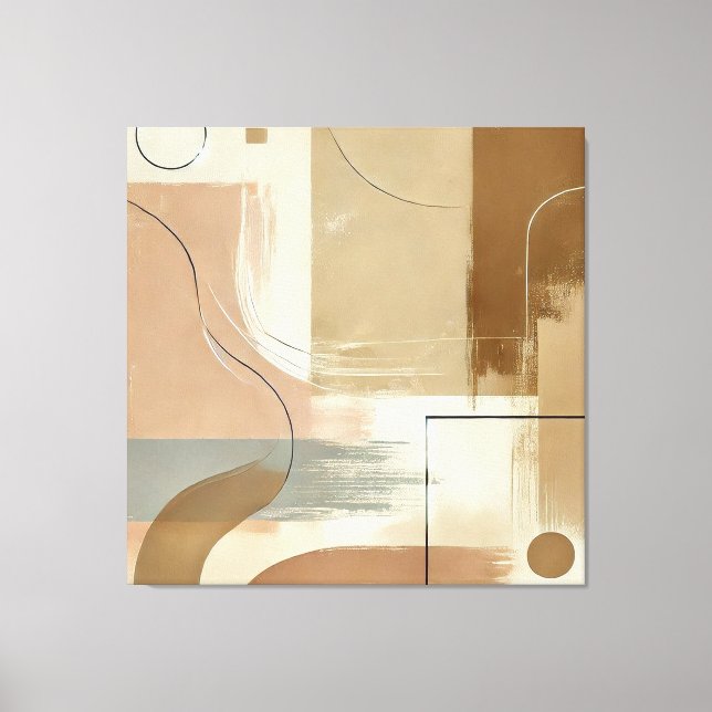 Impressão Em Tela Tons Terrenos Modernos Abstrato (Frente)