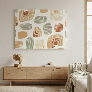 Impressão Em Tela Tons Terrosos Boho Modernos Abstratos ID1273