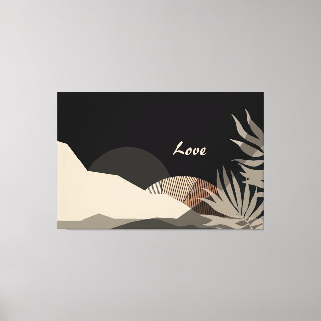 Impressão Em Tela Tons Terrosos Minimalistas Abstrato Boho (Frente)