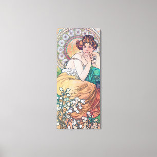 Impressão Em Tela Topaz (Quatro Joias), Alphonse Mucha
