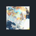 Impressão Em Tela Topographic Mind Flow Colorful Profile<br><div class="desc">A luminous human profile in pale white and beige becomes a living canvas for swirling topographic lines and radiant color waves. Electric turquoise, fiery orange, coral, golden yellow, and teal contours ripple across the face like visible thoughts, emotions, or universal energy, while subtle earthy brown textures reveal deeper layers beneath....</div>