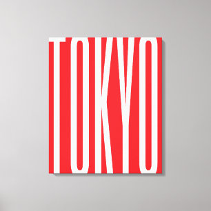 Impressão Em Tela TÓQUIO Tipografia Legal design Minimalista Arte Ur