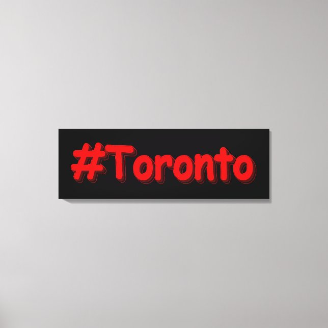 Impressão Em Tela "#Toronto" Design. Comprar Agora (Frente)