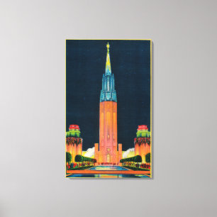Impressão Em Tela Torre da exposição, o pináculo ao Sun