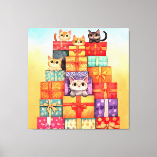 Impressão Em Tela Torre de aniversário do Meow Gift