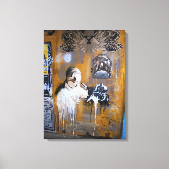 Impressão Em Tela Torre de Grafite de Berlim, arte no mundo real (Frente)