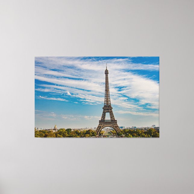 Impressão Em Tela Torre Eiffel em Paris (Frente)