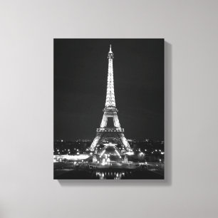 Impressão Em Tela Torre Eiffel na noite