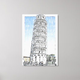 Impressão Em Tela Torre inclinada de Pisa