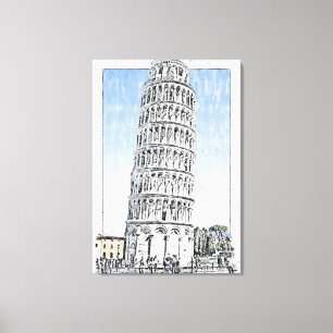 Impressão Em Tela Torre inclinada de Pisa