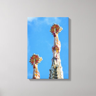 Impressão Em Tela Torres da Sagrada Familia em Barcelona, Espanha
