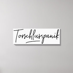 Impressão Em Tela Torschlusspanik, palavra alemão impressionante