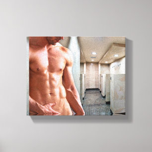 Impressão Em Tela Torso masculino musculoso sem camisa de SlipperyJo