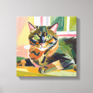 Impressão Em Tela Tortoisinferno Cat Linda Pintura De Gato