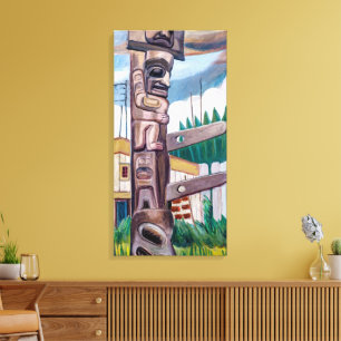 Impressão Em Tela Tótem Haida   Emily Carr  