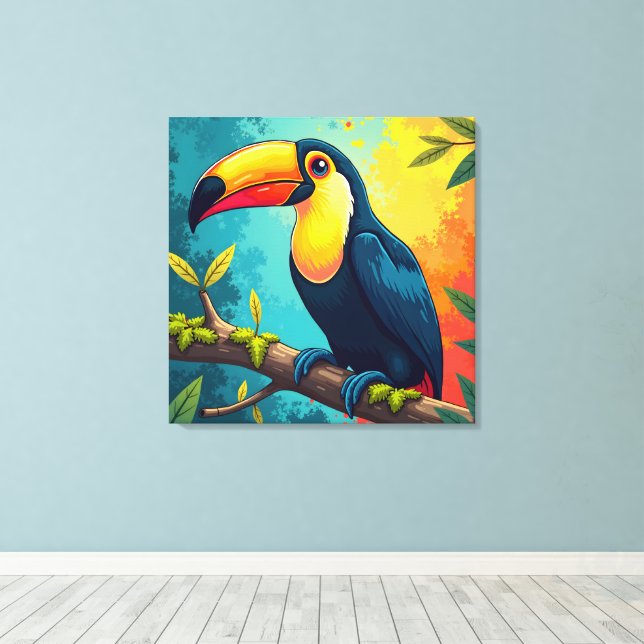Impressão Em Tela Toucans (Insitu(piso de madeira))