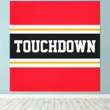 ToUCHDOWN Esportivo Vermelho Black Futebol Strips