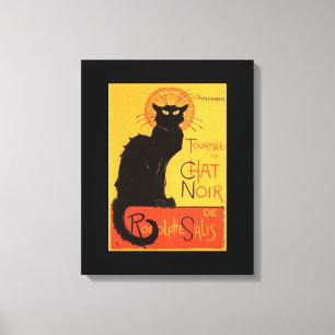 Impressão Em Tela Tournée du Chat Noir, Steinlen Black Cat Vintage