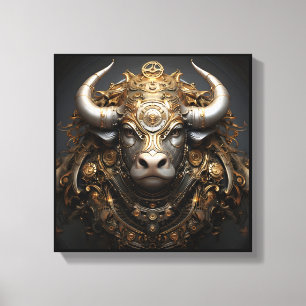 Impressão Em Tela Touro Arte Zodiacal em Tela