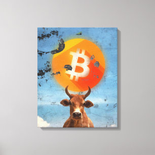 Impressão Em Tela Touro Resiliente de Bitamt (HD)