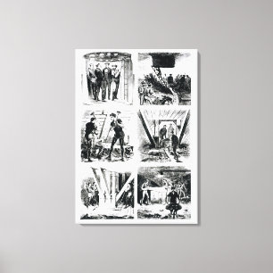 Impressão Em Tela Trabalhe dentro dos caixões, constucting Brooklyn