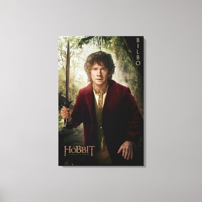 Impressão Em Tela Trabalho de arte da Edição Limitada: BILBO BAGGINS (Frente)