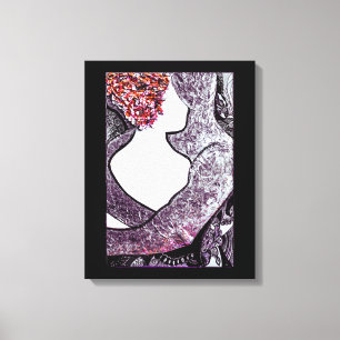 Impressão Em Tela Trabalho de arte de abraço entre casais, preto e b