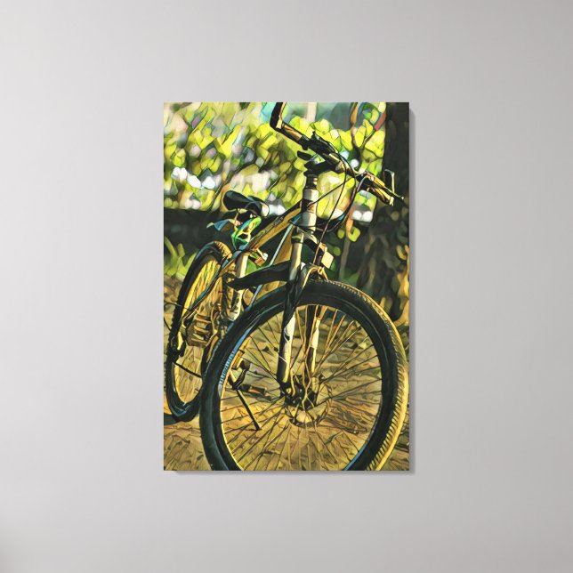 Impressão Em Tela Trabalho de arte de bicicleta (Frente)