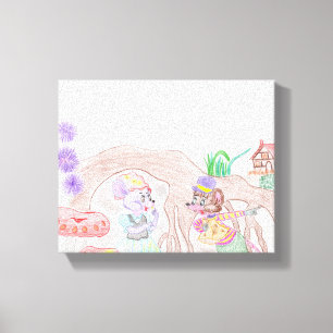 Impressão Em Tela Trabalho de arte de Crianças Personalizadas, dois 