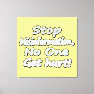 Impressão Em Tela Trabalho de arte Design Sobre "Stop Misinformation