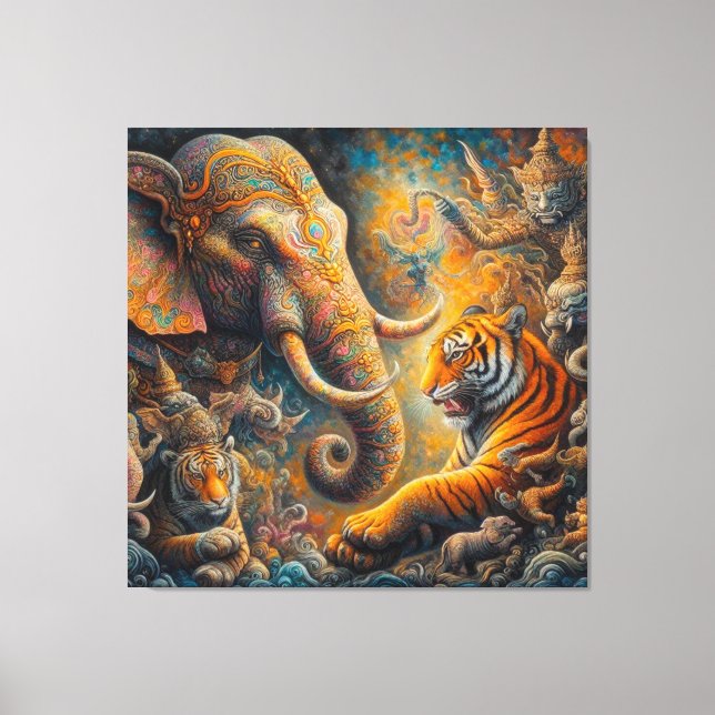 Impressão Em Tela trabalho de arte espiritual (Frente)