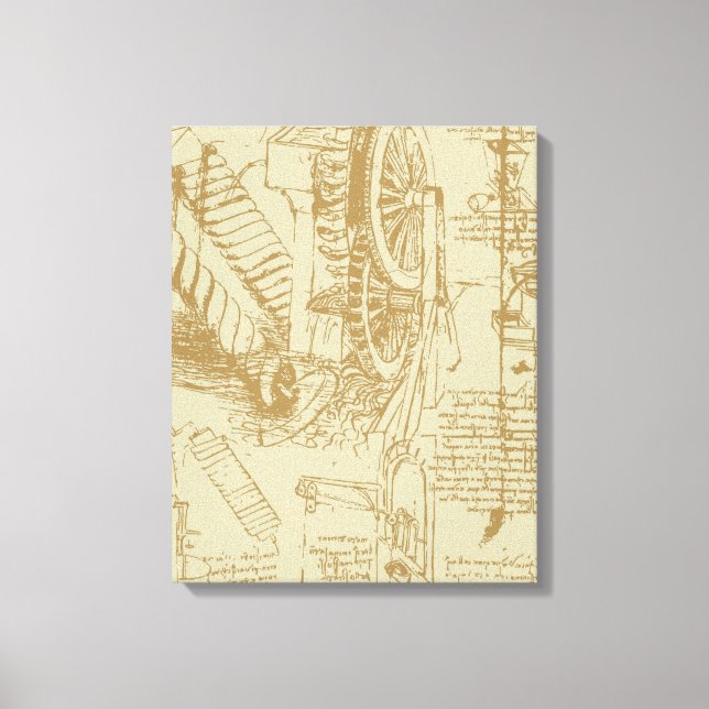 Impressão Em Tela Trabalho de arte Leonardo Da Vinci (Frente)