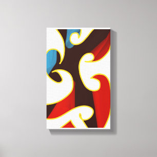 Impressão Em Tela Trabalho de Arte Maori Abstrata Contemporânea 10 p