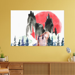 Impressão Em Tela Trabalho de arte sunset colorido