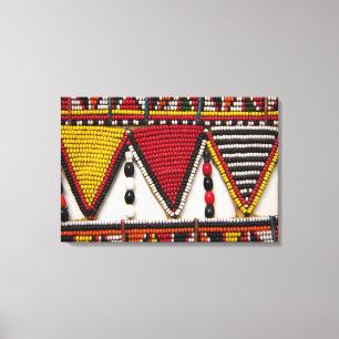 Impressão Em Tela Trabalho de Contas Tribal Maasai