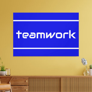 Impressão Em Tela TRABALHO EM EQUIPE Moderno Formal Listras Brancas