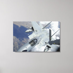 Impressão Em Tela Trações de um F-15 Eagle longe de um KC-135