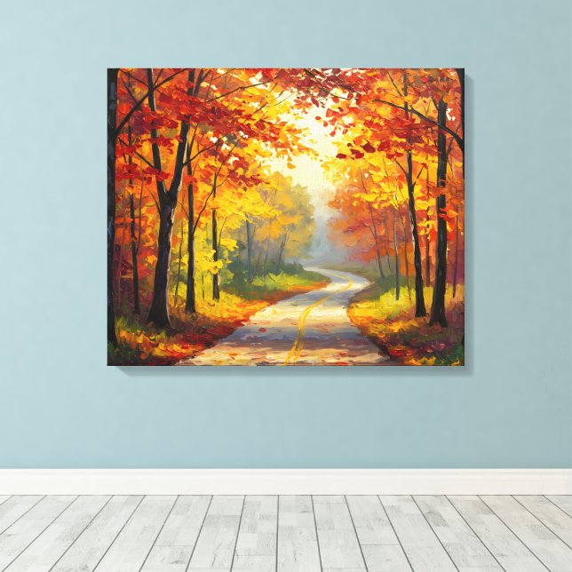Impressão Em Tela Trail In Autumn (Insitu(piso de madeira))