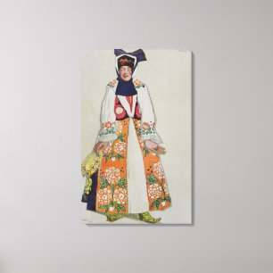 Impressão Em Tela Traje o design para uma mulher do camponês, de