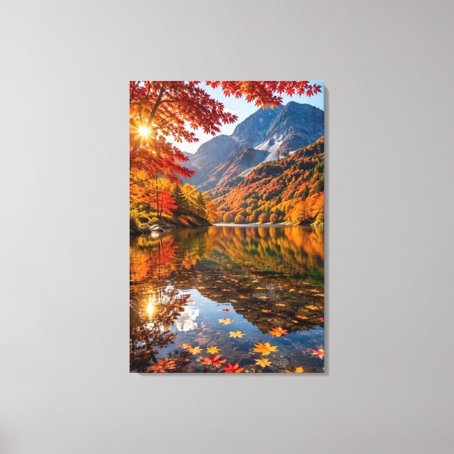 Impressão Em Tela Tranquil Autumn Mountains Crisp Alpine Air Artwork (Frente)
