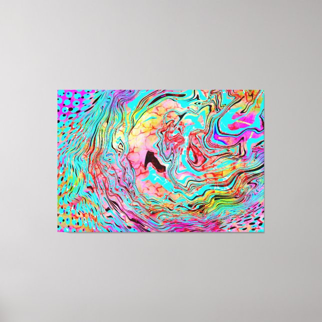 Impressão Em Tela Tranquilidade Abstrato Fluid Art (Frente)