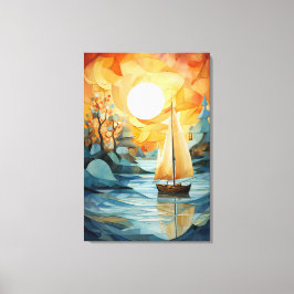 Impressão Em Tela Tranquilidade de outono: queda de Abstrato